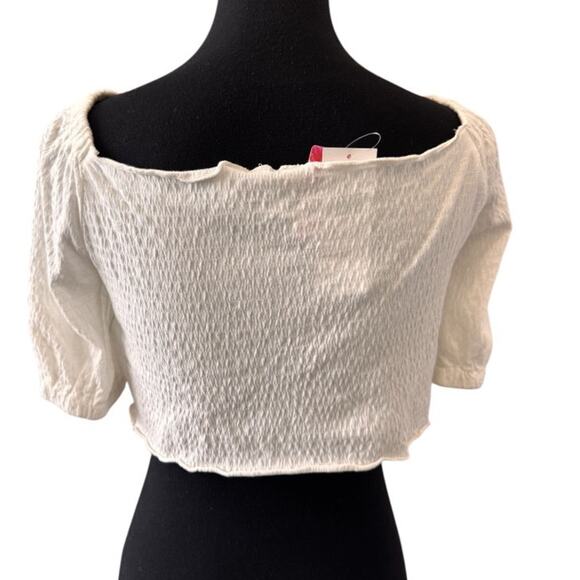 NWT ROXY Snow White Flirty Walk Ruched Cropped Top Size XXL - Picture 6 of 9